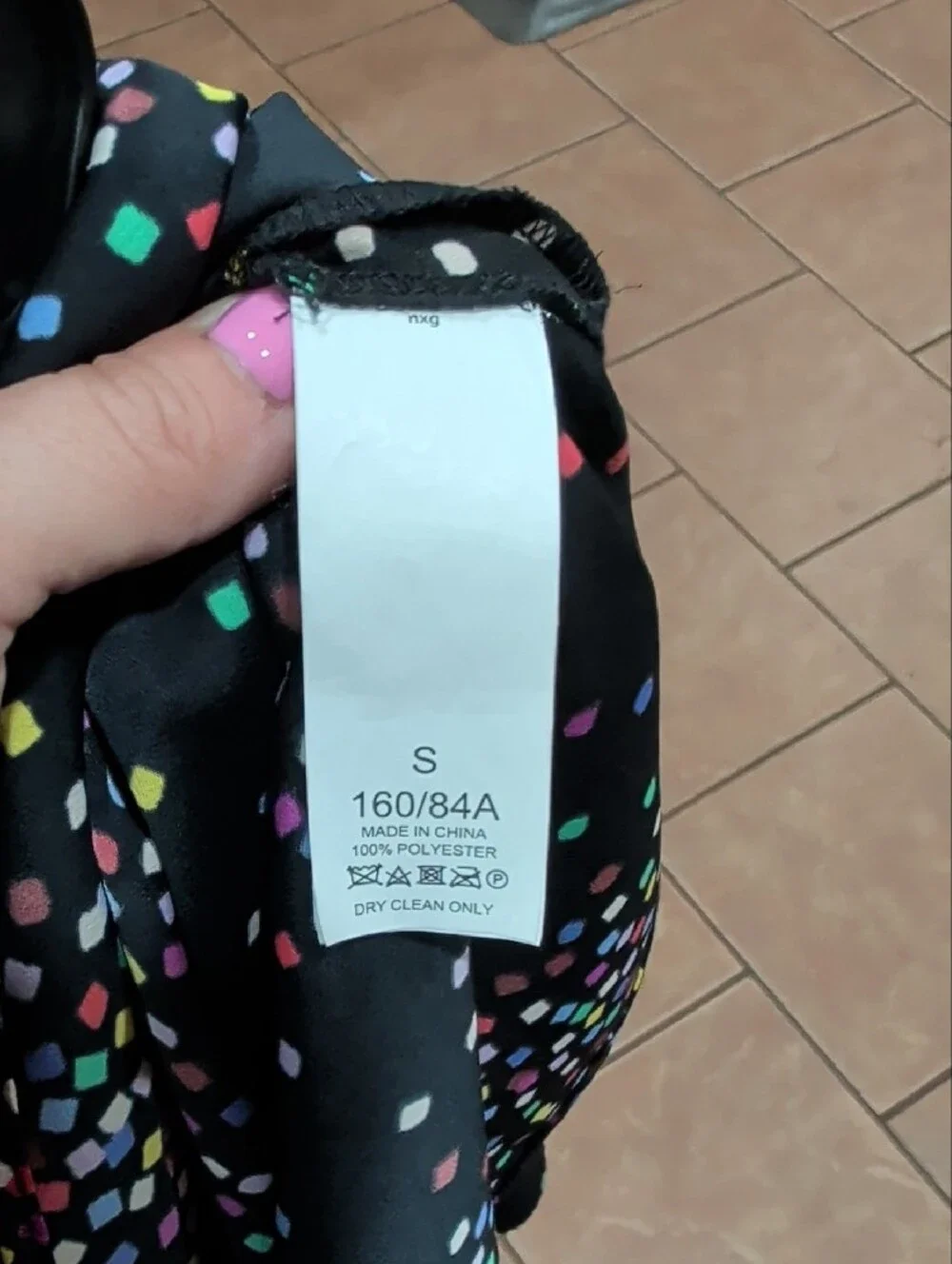 kate spade Black V-Neck Flutter Sleeve Top with Multicolor Confetti Dots